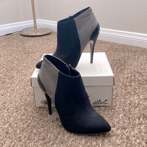 Black and Gray Aldo Heel Booties